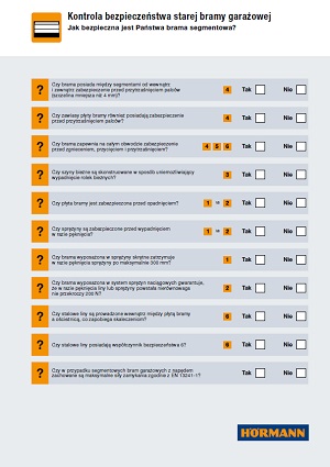 Lista kontrolna bezpieczeństwa