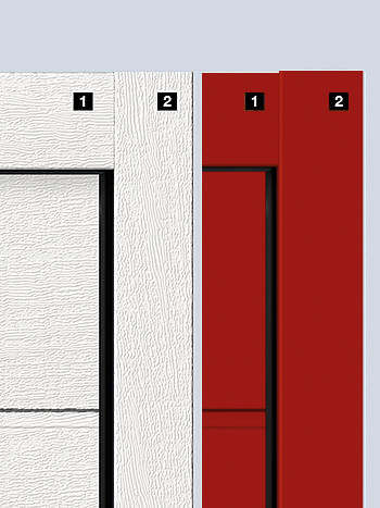 Identyczny wygląd ościeżnicy i płyty